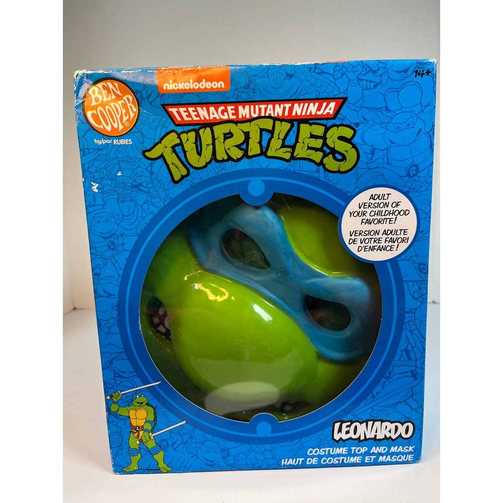 Ben Cooper TMNT Leonardo Costume Top and Mask Adult One Size Nickelodeon Rubies